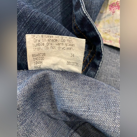 VSSP denim blazer jacket with floral details - Picture 8 of 9